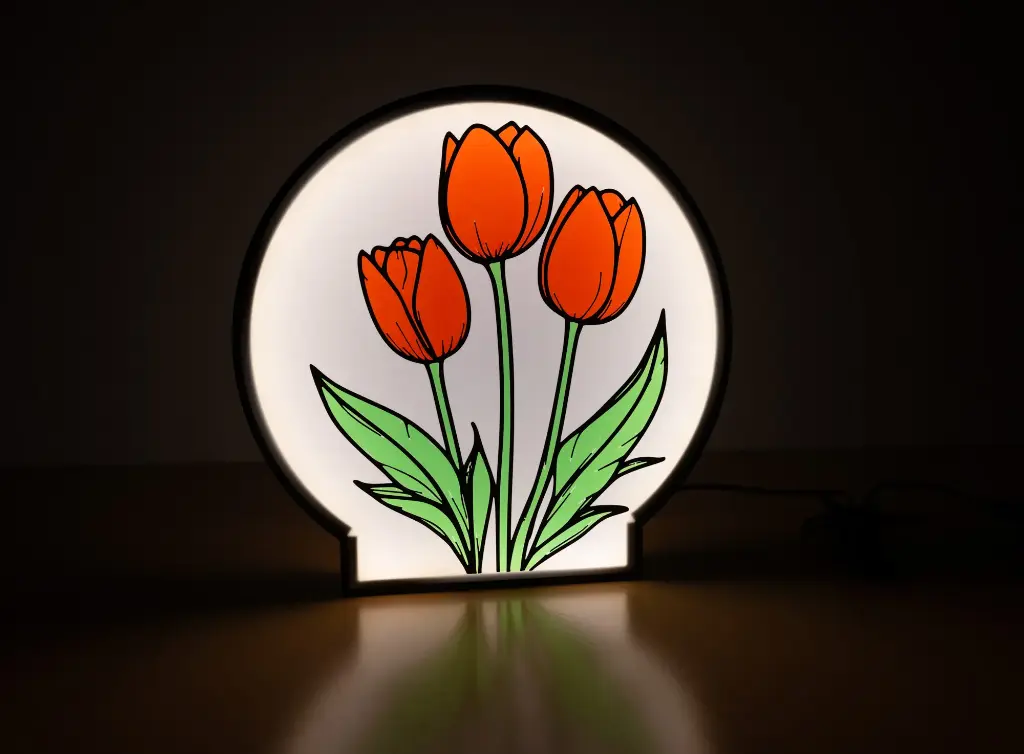 Lampe trois tulipes